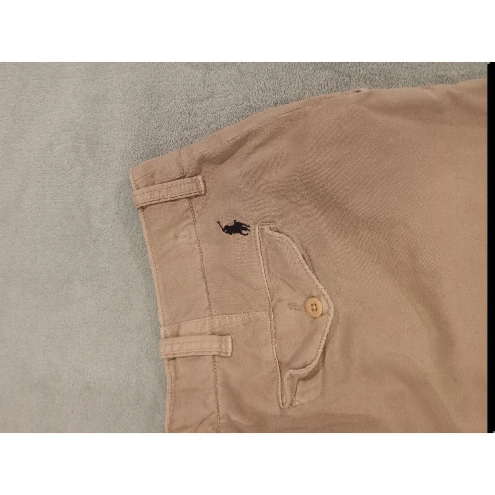 2 Mens Polo Ralph Lauren Y2k‎ Cargo Chino Khaki Shorts Size 38